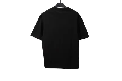 Balenciaga Limited Rubber Strip Embossed T-Shirts Black 02