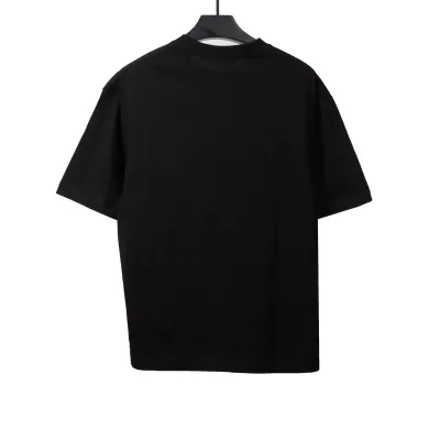  Balenciage Limited Rubber Strip Embossed T-Shirts Black 02
