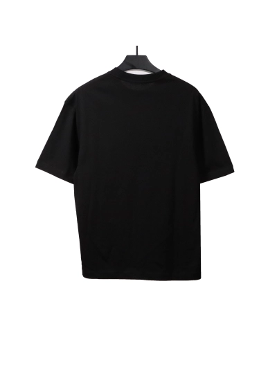Balenciaga Limited Rubber Strip Embossed T-Shirts Black 02