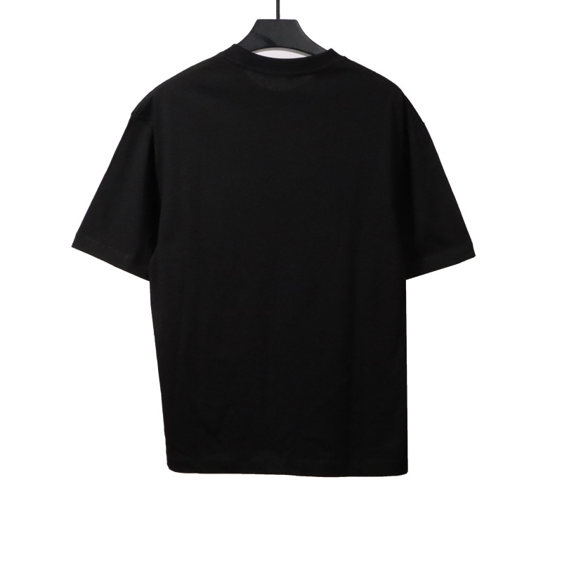  Balenciage Limited Rubber Strip Embossed T-Shirts Black