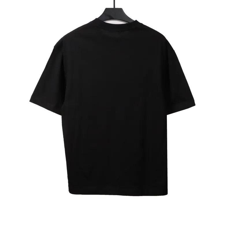  Balenciage Limited Rubber Strip Embossed T-Shirts Black