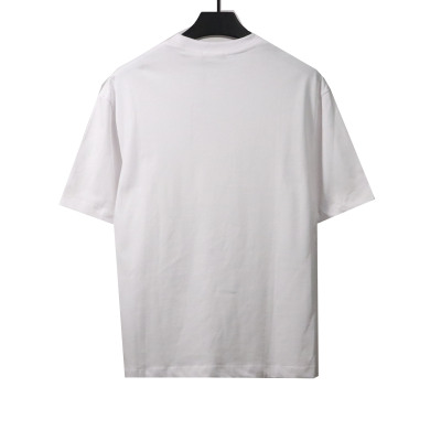  Balenciage Limited Rubber Strip Embossed T-Shirts White 02