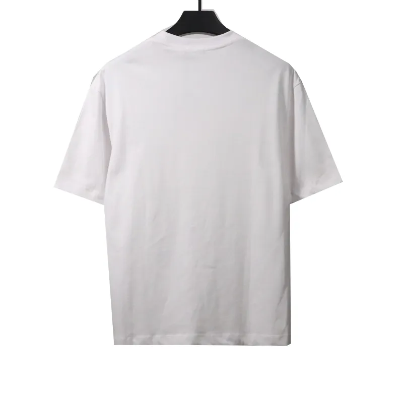  Balenciage Limited Rubber Strip Embossed T-Shirts White