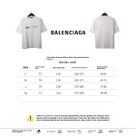  Balenciage Limited Rubber Strip Embossed T-Shirts White