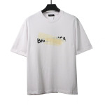  Balenciage Limited Rubber Strip Embossed T-Shirts White