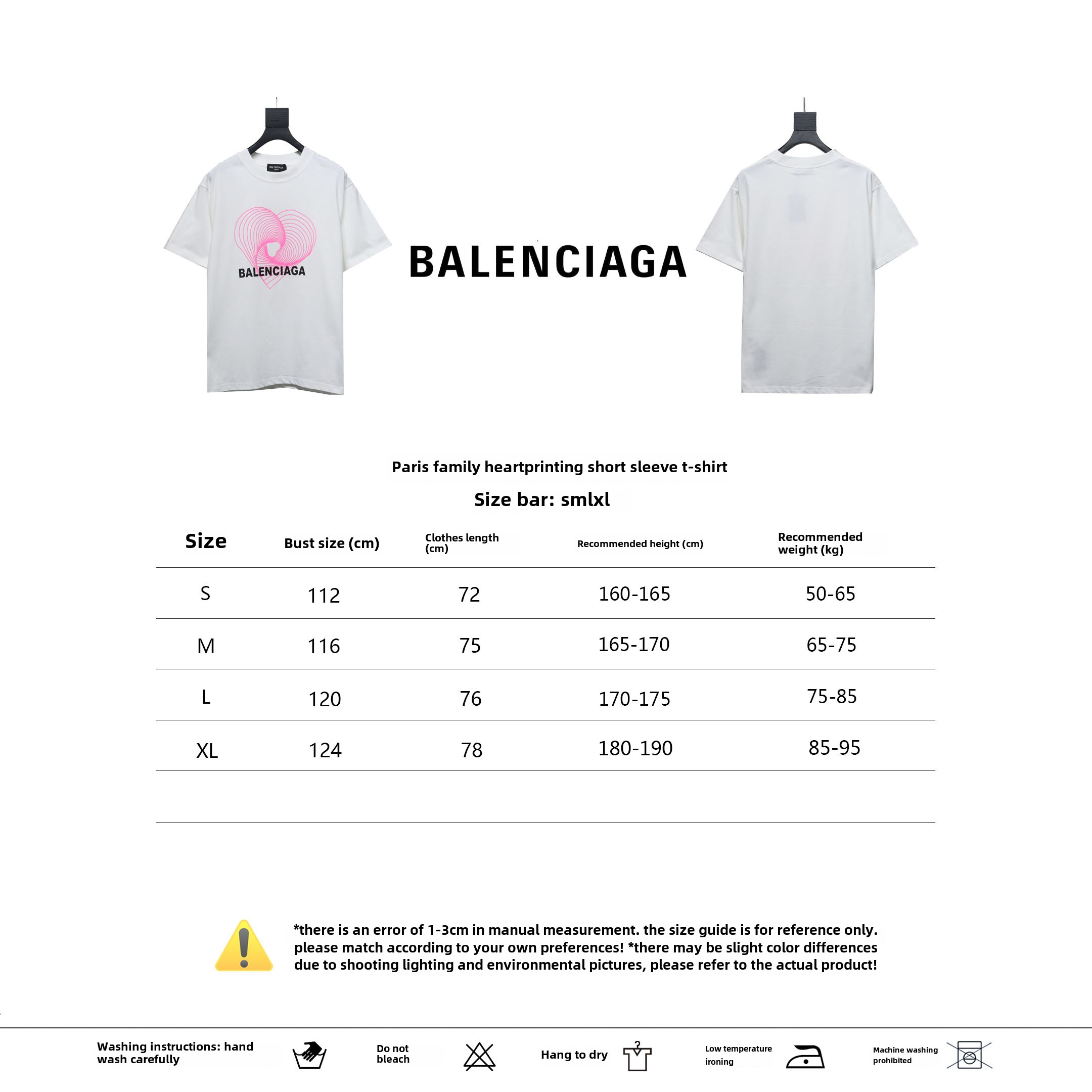 Balenciaga love print T-Shirts T-Shirts white