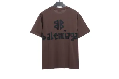 Balenciaga masking tape T-Shirts brown 02