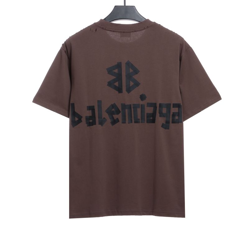  Balenciage masking tape T-Shirts brown
