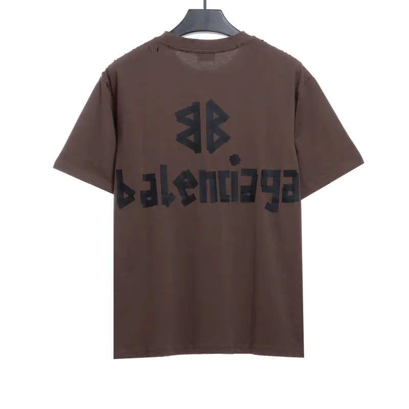  Balenciage masking tape T-Shirts brown