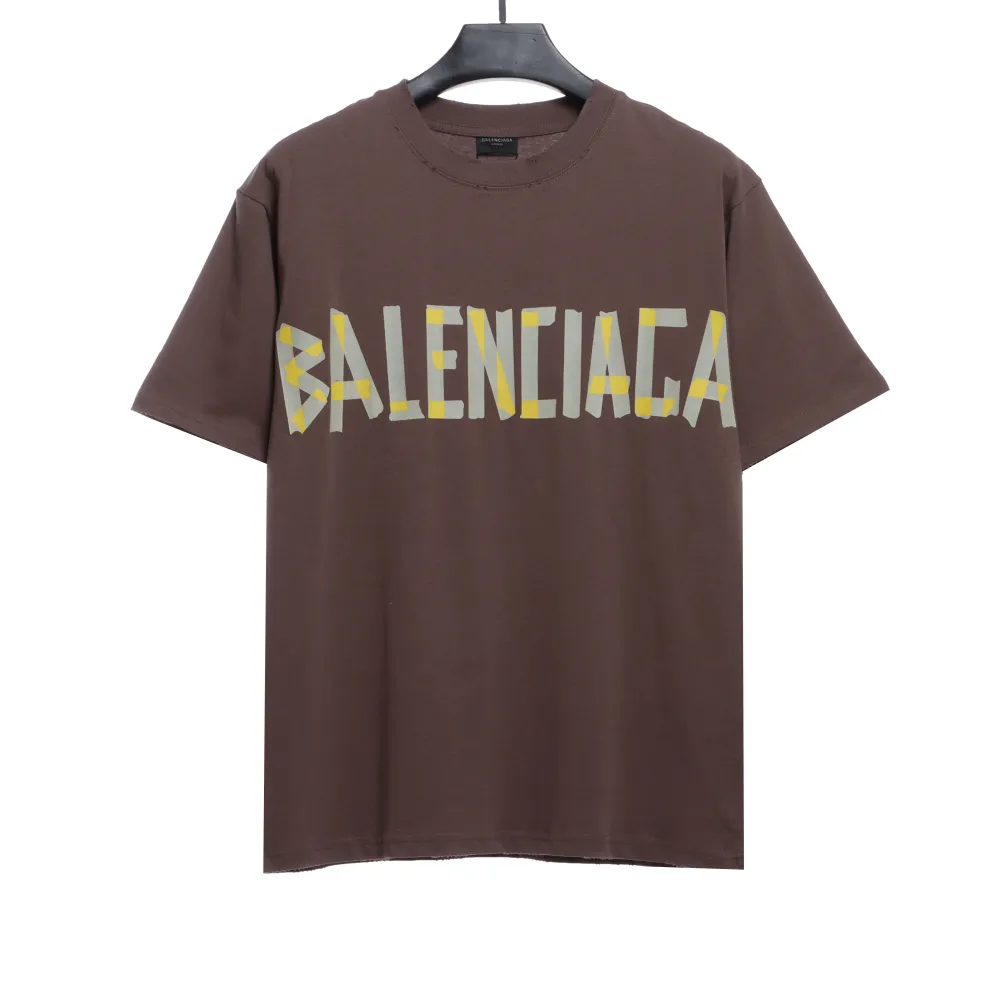Balenciaga masking tape T-Shirts brown