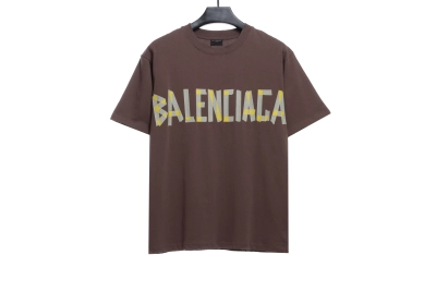 Balenciaga masking tape T-Shirts brown 01