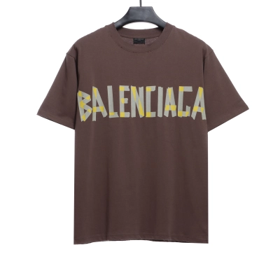 Balenciaga masking tape T-Shirts brown 01