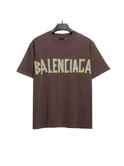 Balenciaga masking tape T-Shirts brown 01