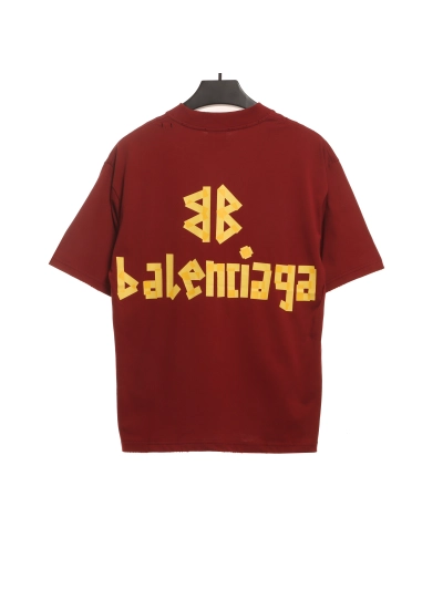 Balenciaga masking tape T-Shirts red 02