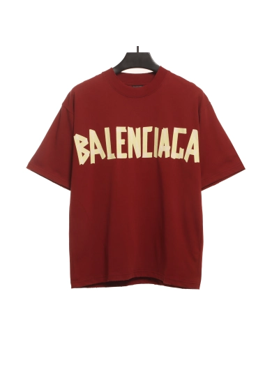 Balenciaga masking tape T-Shirts red 01