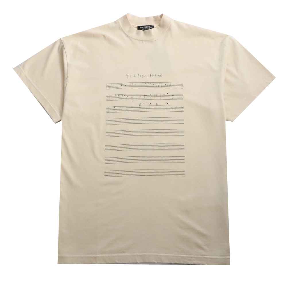  Balenciage musical note print T-shirts