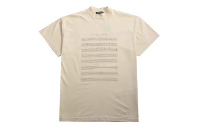 Balenciaga musical note print T-shirts 01