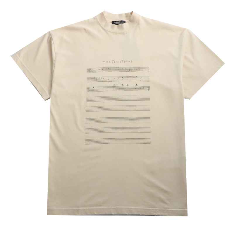  Balenciage musical note print T-shirts