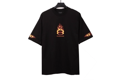 Balenciaga old flame double ring T-Shirts black 01