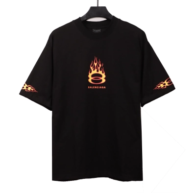 Balenciaga old flame double ring T-Shirts black 01