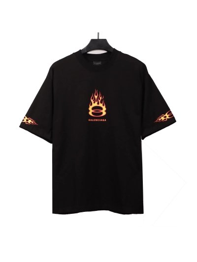 Balenciaga old flame double ring T-Shirts black 01
