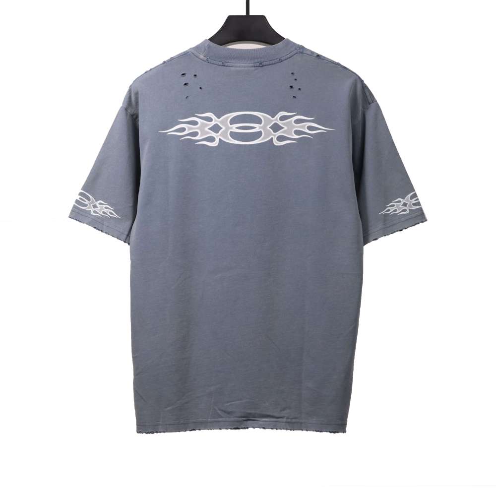 Balenciaga old flame double ring T-Shirts blue