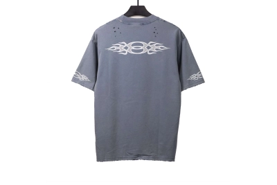 Balenciaga old flame double ring T-Shirts blue 02