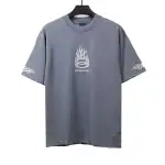  Balenciage old flame double ring T-Shirts blue
