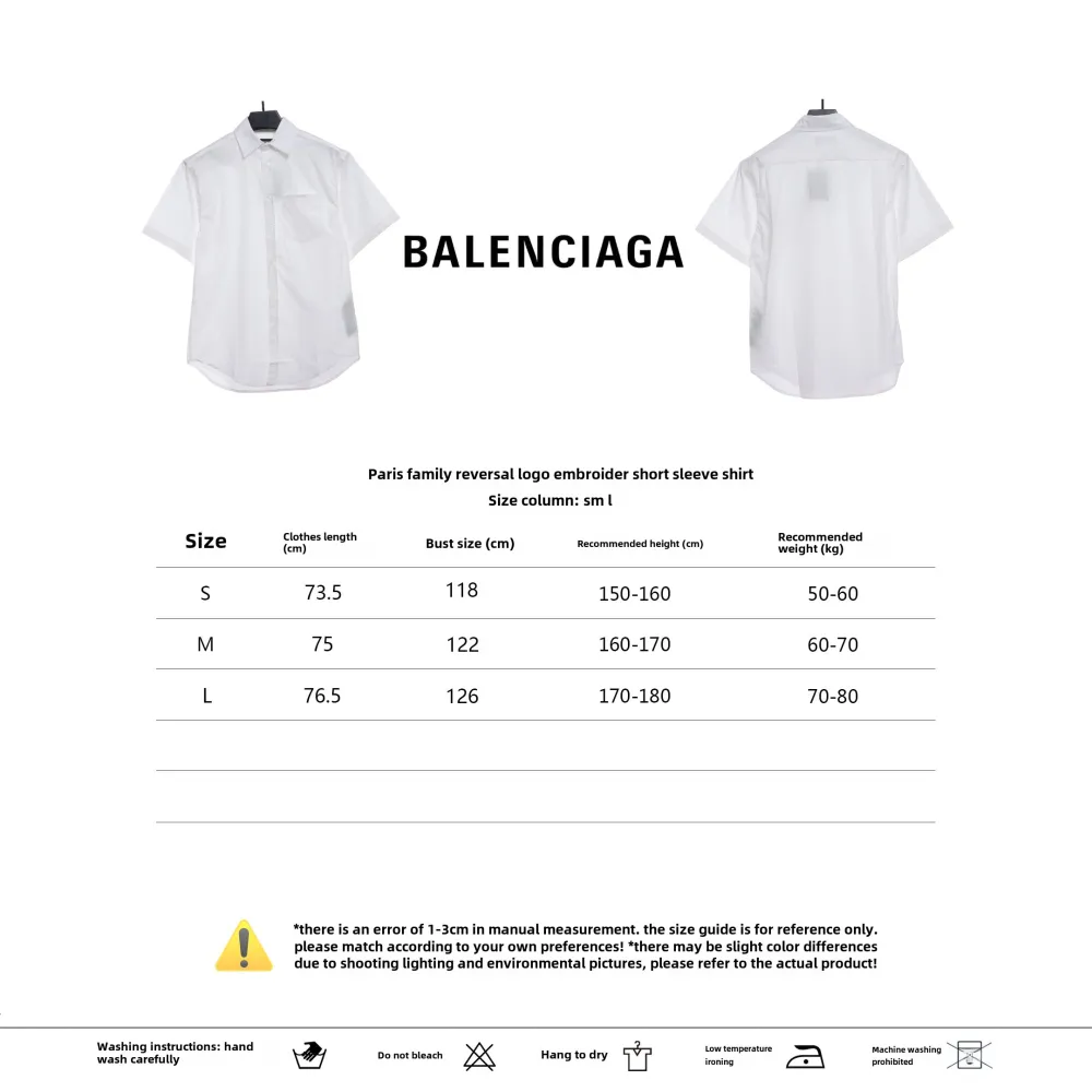 Balenciaga reverse LOGO embroidered T-shirts