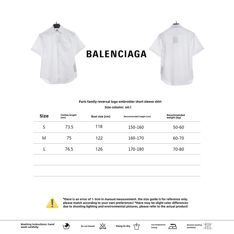 Balenciaga reverse LOGO embroidered T-shirts