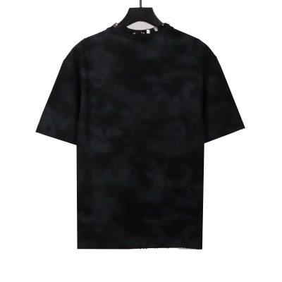 Balenciaga rivet pierced washed hole T-Shirts Black 02