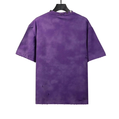 Balenciaga rivet pierced washed hole T-Shirts purple 02