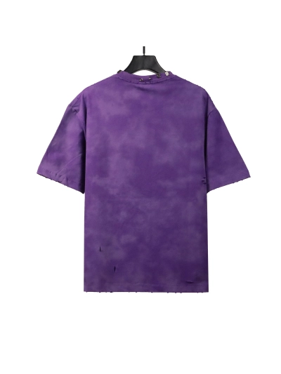 Balenciaga rivet pierced washed hole T-Shirts purple 02