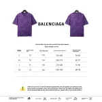  Balenciage rivet pierced washed hole T-Shirts purple