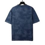 Balenciaga rivet puncture washed hole T-Shirts blue