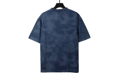Balenciaga rivet puncture washed hole T-Shirts blue 02