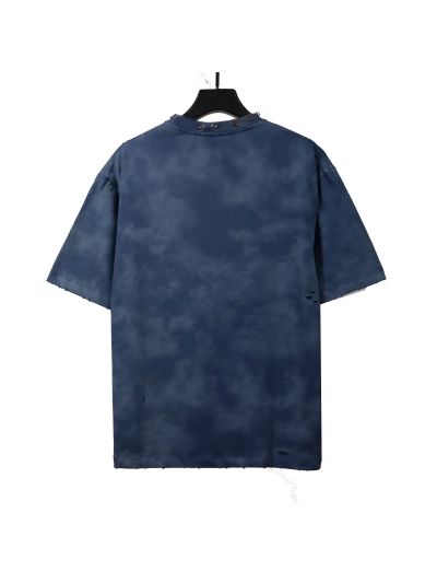 Balenciaga rivet puncture washed hole T-Shirts blue 02