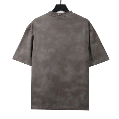 Balenciaga rivet puncture washed hole T-Shirts gray 02