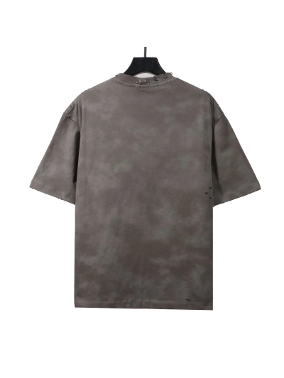 Balenciaga rivet puncture washed hole T-Shirts gray 02
