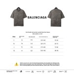 Balenciaga rivet puncture washed hole T-Shirts gray