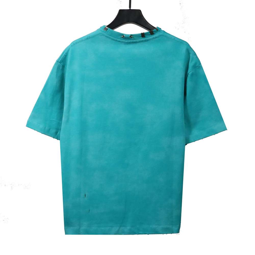 Balenciaga rivet puncture washed hole T-Shirts green