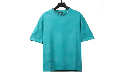 Balenciaga rivet puncture washed hole T-Shirts green 01