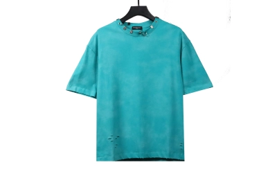 Balenciaga rivet puncture washed hole T-Shirts green 01