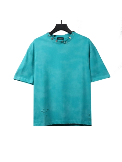 Balenciaga rivet puncture washed hole T-Shirts green 01