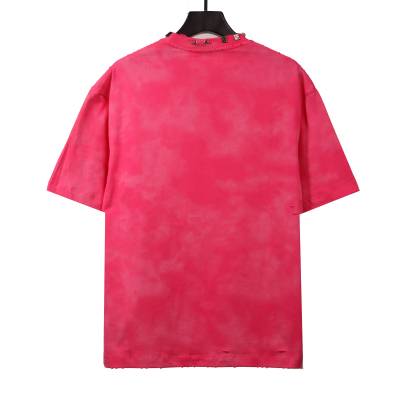 Balenciaga rivet puncture washed hole T-Shirts pink 02