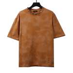 Balenciaga rivet puncture washed hole T-Shirts yellow