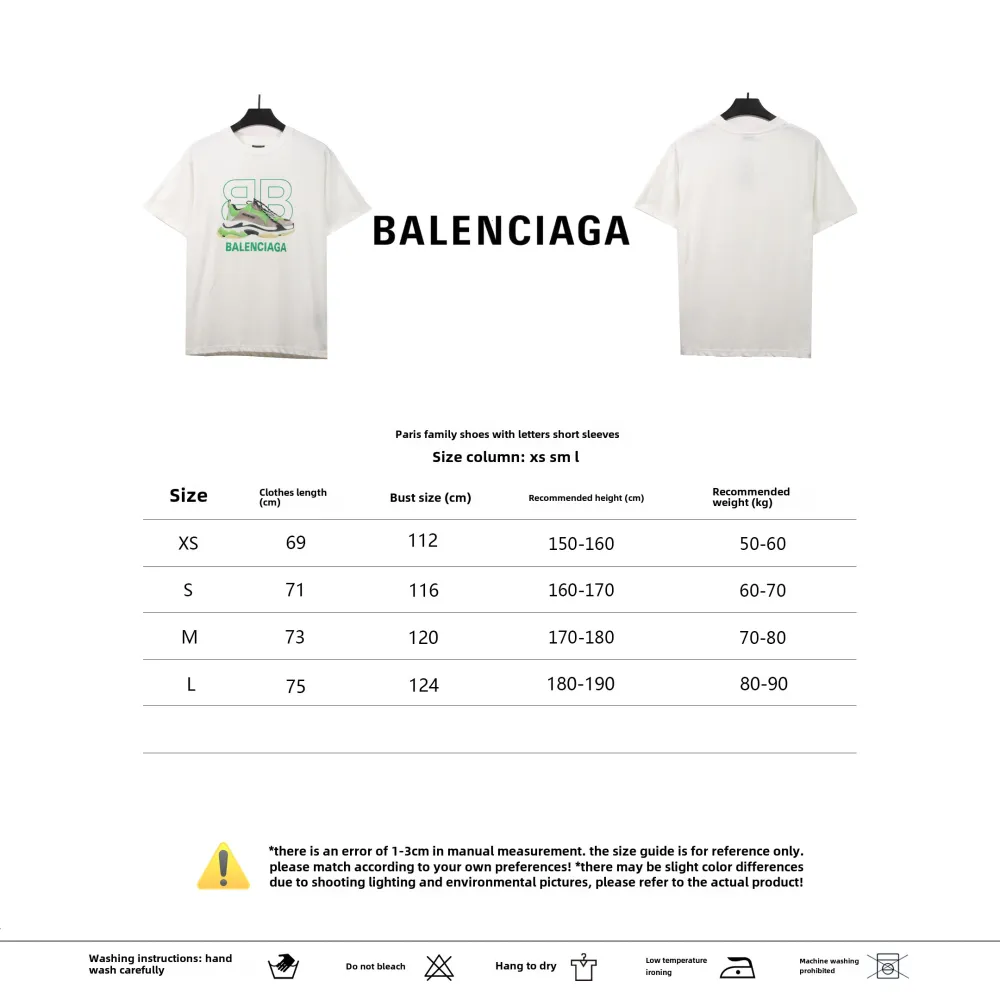  Balenciage shoe letter T-Shirts 1