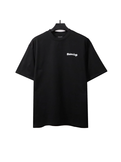 Balenciaga simple graffiti small letter T-shirts black 01