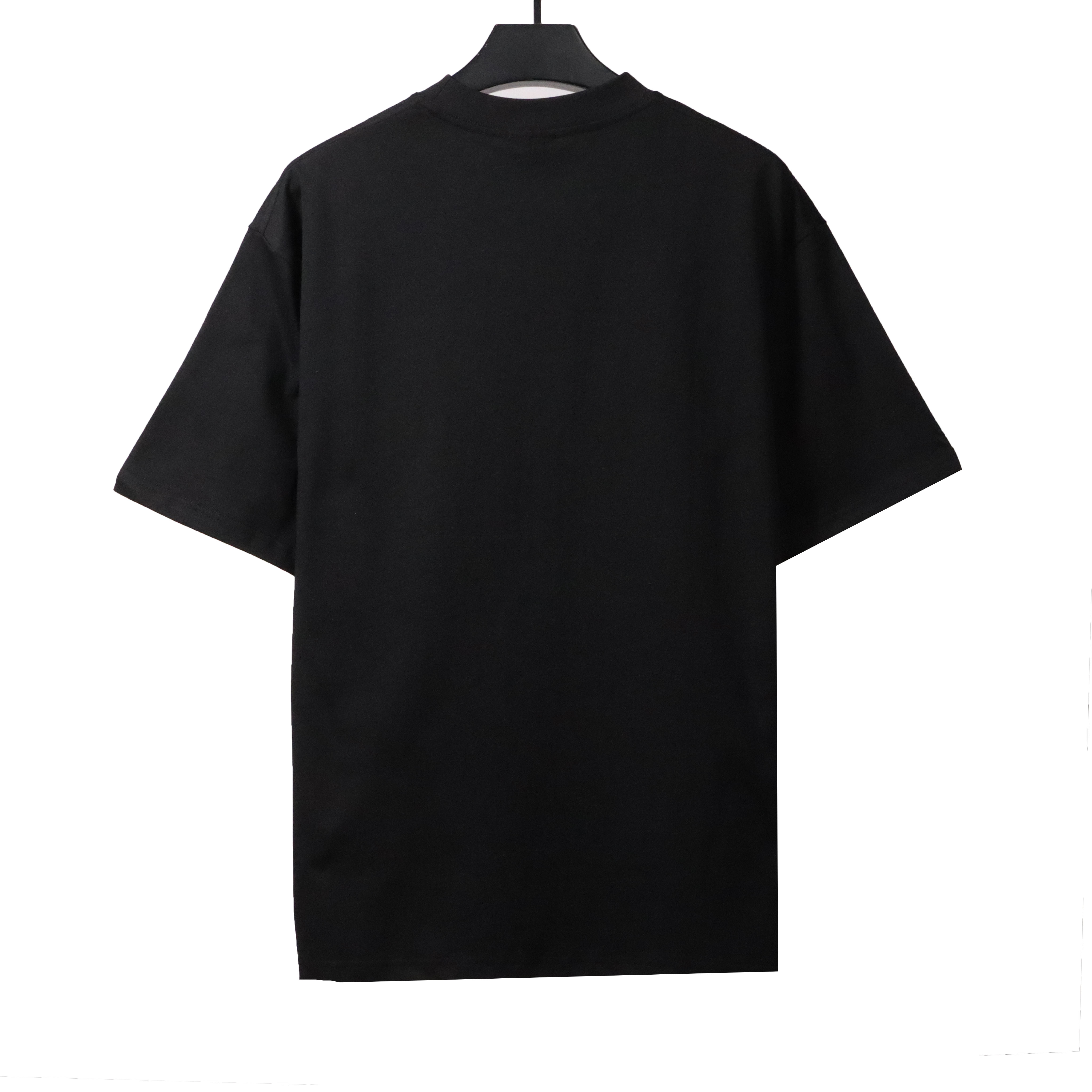 Balenciaga simple graffiti small letter T-shirts black