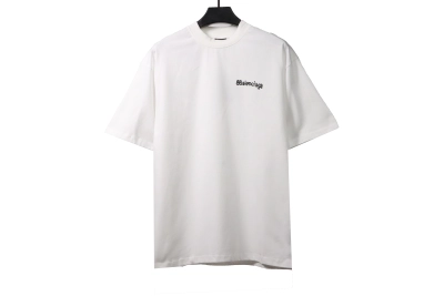 Balenciaga simple graffiti small letter T-shirts white 01
